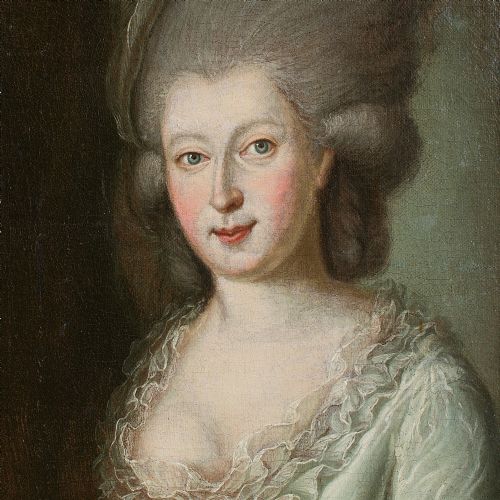 fig 2. 18th-Century Portrait Of A Lady With Roses In Her Hair