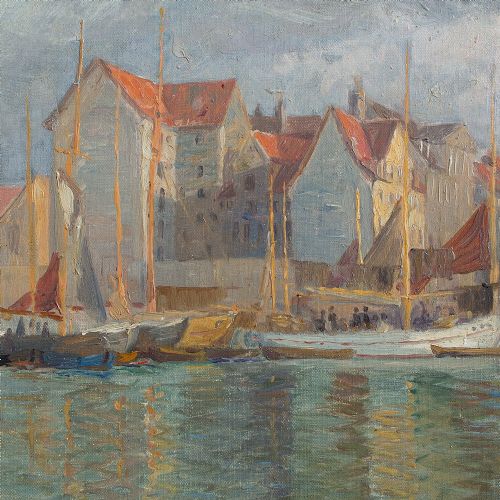 fig 1. 1920s, Axel Johansen, Harbour Scene Near Copenhagen