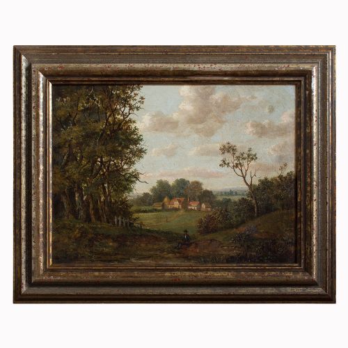 19th-century English Wooded Landscape Painting