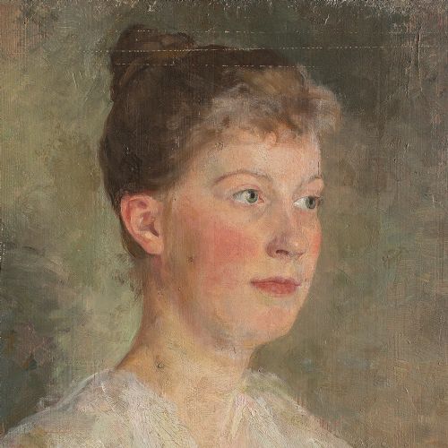 fig 2. Gustav Wustmann, Portrait Of A Woman In White
