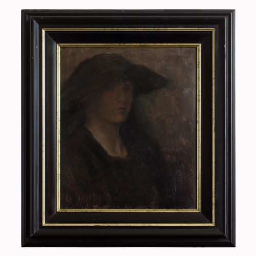 C. 1919 Dark Portrait of a Lady in a Hat
