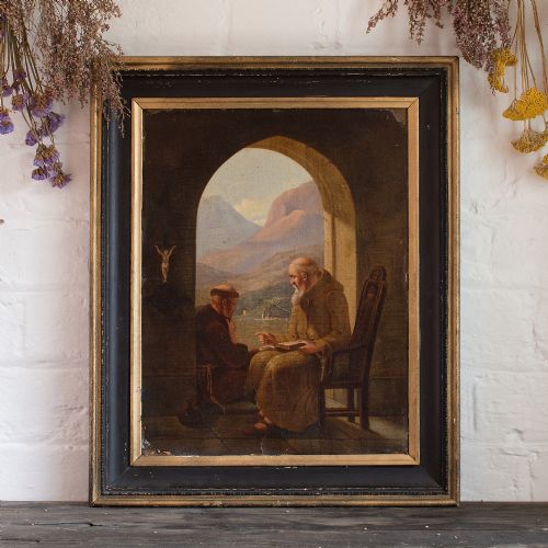 After Christian Andreas Schleisner, Two Monks in a Monastery