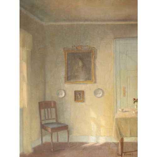 fig 1. Poul Ronne, The Yellow Room, Danish Oil Painting
