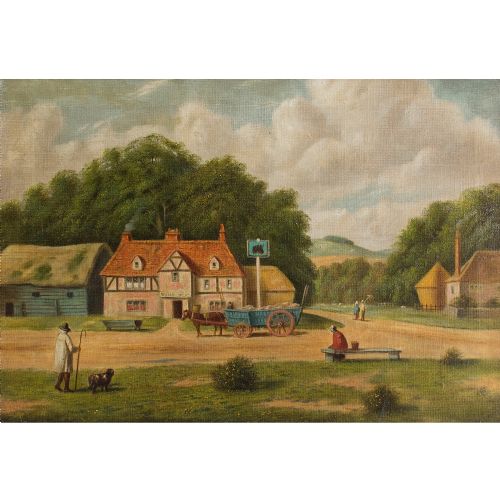 Provincial English Folk Art Scene, the Bull's Head