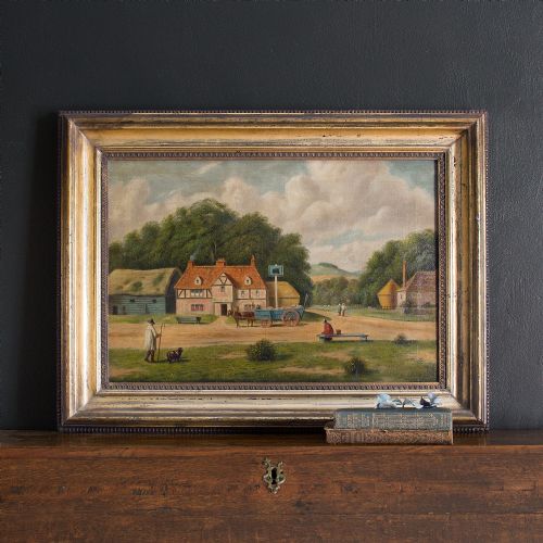 fig 1. Provincial English Folk Art Scene, The Bull's Head