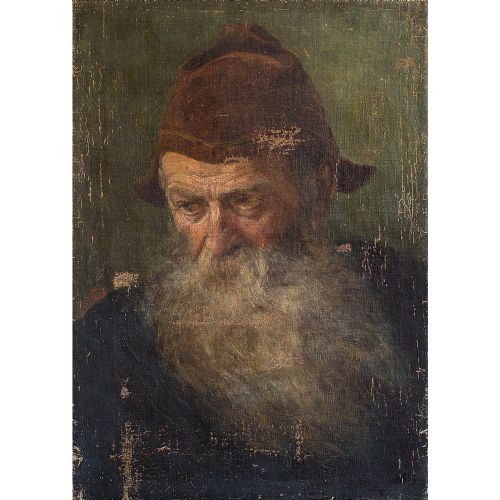 19th Century Portrait of a Bearded French Gentleman, Oil on Canvas