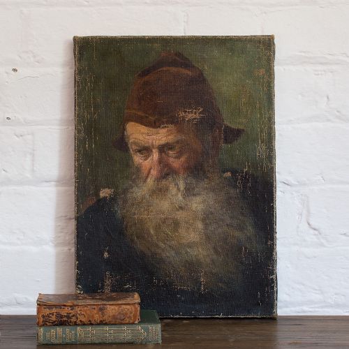 fig 1. 19th Century Portrait of a Bearded French Gentleman, Oil On Canvas