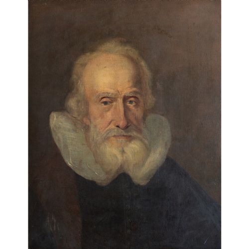 19th-century Portrait of an Elizabethan Gentleman, Oil on Canvas, British