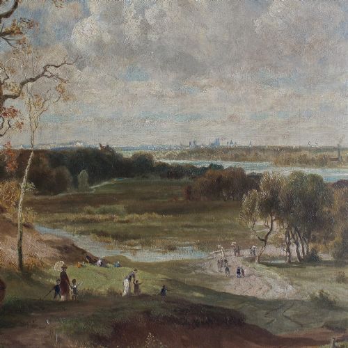 fig 2. German School Landscape With City View & Walkers