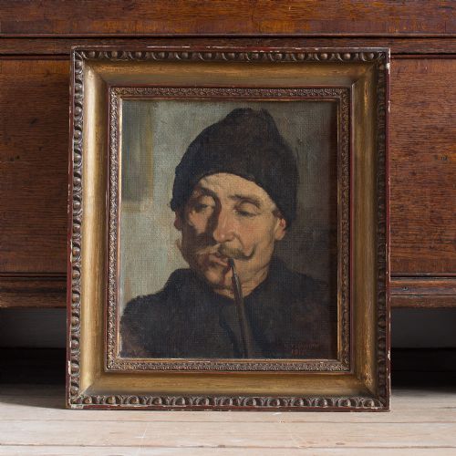 fig 1. Hans Tschelan, Portrait Of A Gentleman With A Pipe