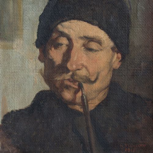 fig 2. Hans Tschelan, Portrait Of A Gentleman With A Pipe
