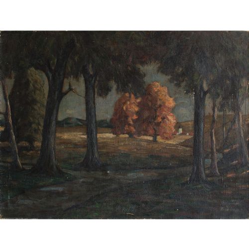Early 20th-century, German School, Dark Woods at Eventide