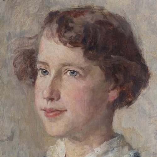 fig 2. Oskar Hagemann, Portrait Of A Girl, Oil On Canvas