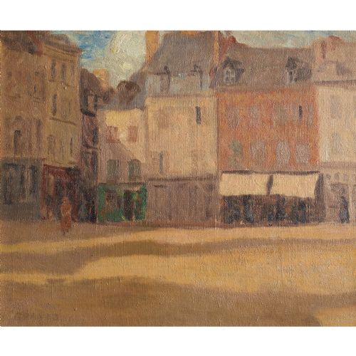 Early 20th Century French School Impressionistic View of a Parisian Square