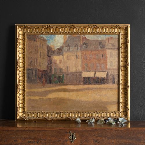 fig 1. Early 20th Century French School Impressionistic View Of A Parisian Square