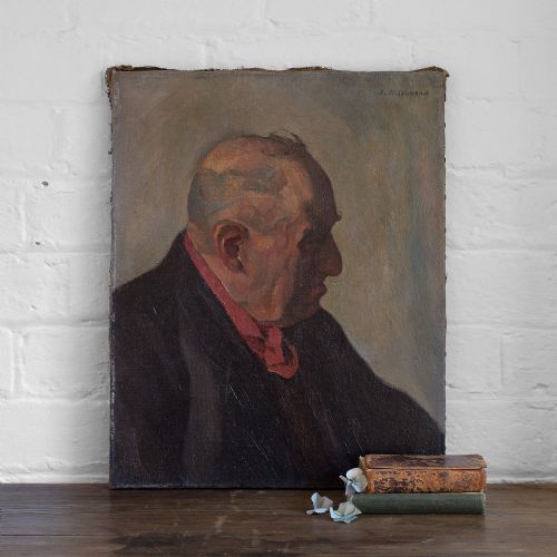 fig 1. Early 20th-Century German School Portrait Of An Older Gentleman
