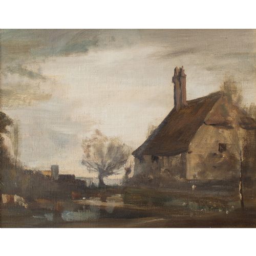 Philip Hugh Padwick, Autumnal Landscape with Cottage