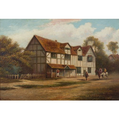 Hugh Church, Shakespeare's Birthplace, Stratford-upon-avon, Oil Painting
