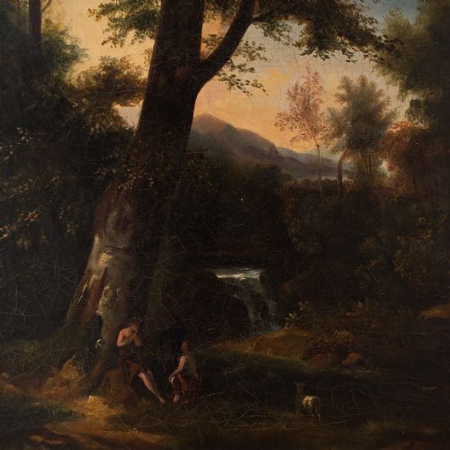 fig 2. 18th Century French School Arcadian Landscape With Flute Player