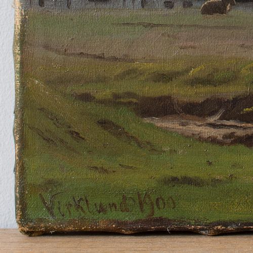 fig 2. Harald Foss, Pastoral Scene In Virkland, Denmark, Oil Painting