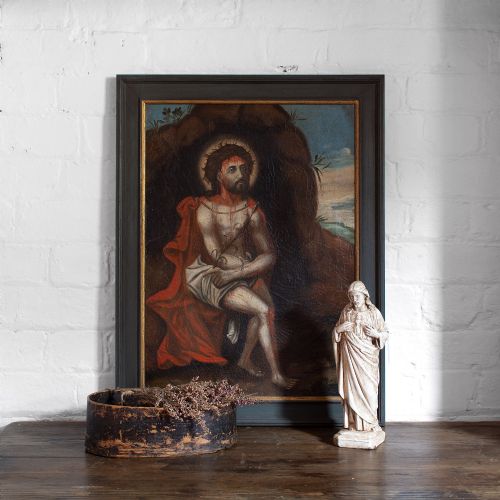 fig 1. 18th-Century German School Oil Painting, The Resurrection Of Jesus Christ
