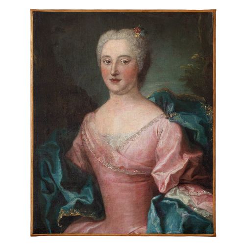 18th-century French School Portrait of a Lady in Pink
