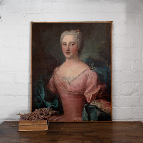 fig 1. 18th-Century French School Portrait Of A Lady In Pink
