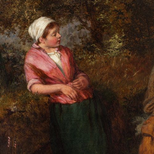 fig 3. 19th Century English Oil Painting, William III Bromley, Lovers' Rest