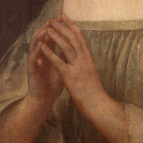 fig 4. 19th-Century French School Portrait Of A Female Saint At Prayer