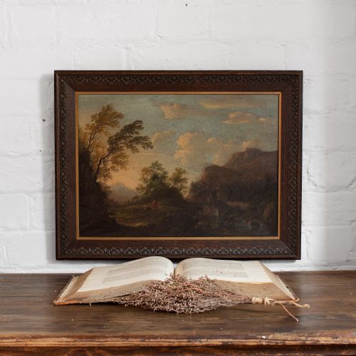fig 1. 18th-Century Dutch School Idealised Landscape With Resting Figures