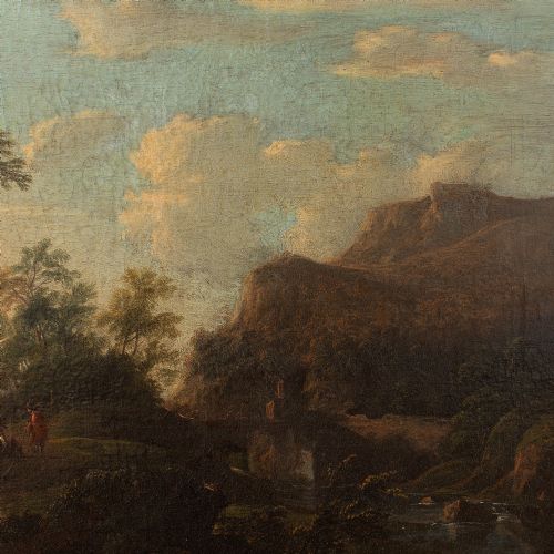 fig 3. 18th-Century Dutch School Idealised Landscape With Resting Figures