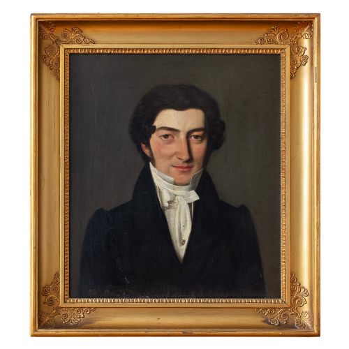 19th-century Danish School Portrait of a Dashing Gentleman