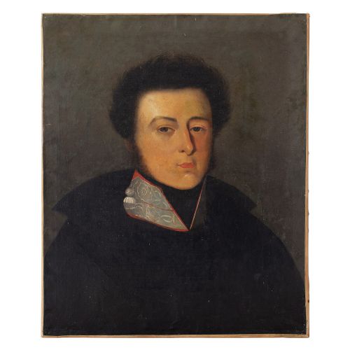 19th-century Portrait of a French Officer, Oil on Canvas