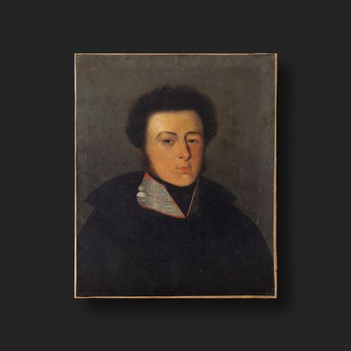 fig 1. 19th-Century Portrait Of A French Officer, Oil On Canvas