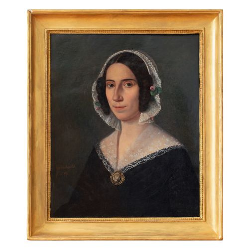 Hermann Goldschmidt, Portrait of a Lady with a Cameo