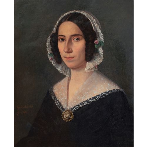 fig 2. Hermann Goldschmidt, Portrait Of A Lady With A Cameo