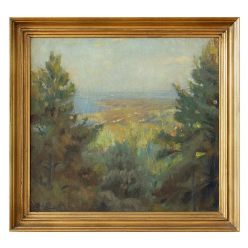 Johannes Grenness, a View of Skaldervike, Sweden, Oil on Canvas