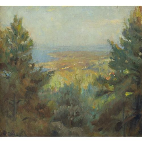 fig 2. Johannes Grenness, A View Of Skaldervike, Sweden, Oil On Canvas