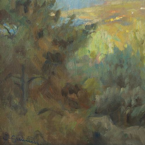 fig 3. Johannes Grenness, A View Of Skaldervike, Sweden, Oil On Canvas