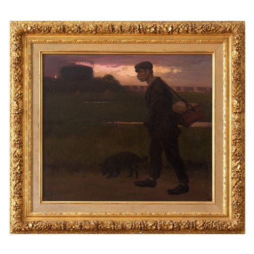 Albert Pieter Hahn, on the Way to Work, Early 20th-century Dutch Oil Painting