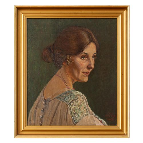 Early 20th-century Danish School Portrait of a Lady, 1920s
