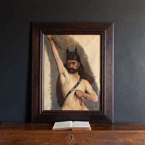 fig 1. Alexis Nys, 19th-Century Study Of A Warrior, Male Nude