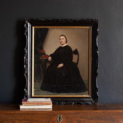 fig 1. 19th Century Swedish School Portrait Of Maria Birgitta, Oil Painting