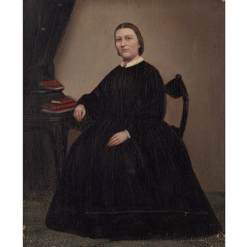 fig 2. 19th Century Swedish School Portrait Of Maria Birgitta, Oil Painting
