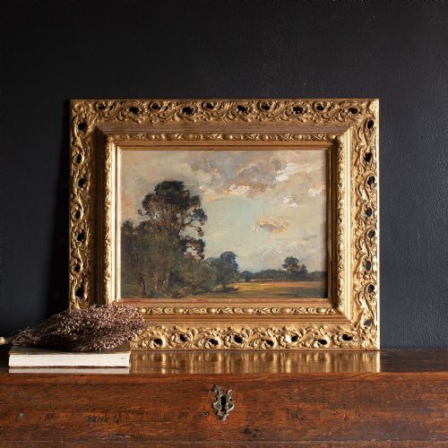 fig 1. James Herbert Snell, View Of Radcot, Oxfordshire, Oil Painting