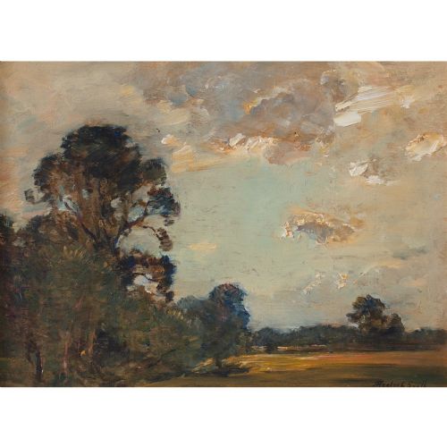 fig 2. James Herbert Snell, View Of Radcot, Oxfordshire, Oil Painting