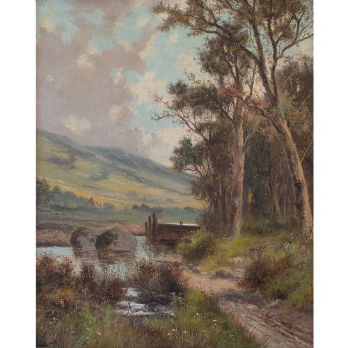 fig 2. Abraham Hulk Junior, Autumnal Landscape With Distant Cottage