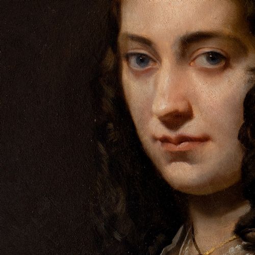 fig 3. Germain Paget, Portrait Of A Young Lady In Black, 19th Century Oil Painting