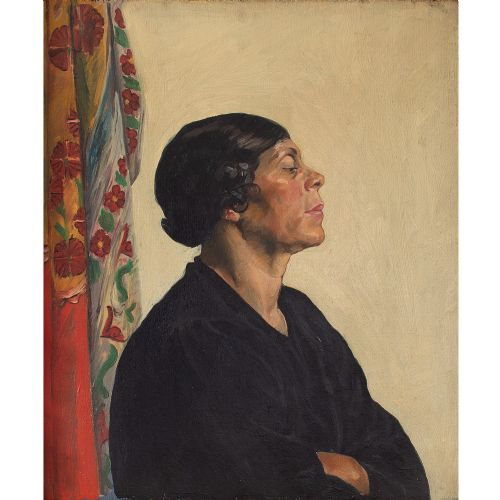 fig 1. Phillipe De Rougemont, Portrait Of A Woman With Folded Arms