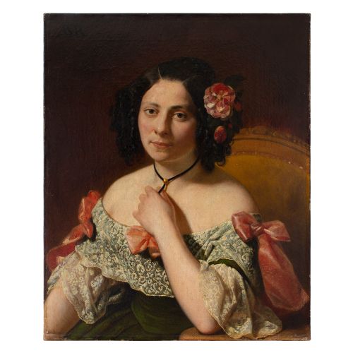 19th-century French School Portrait of a Lady